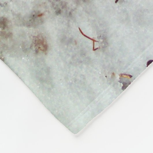 Schneemann mit Rainbow Scarf Fleecedecke (Ecke)