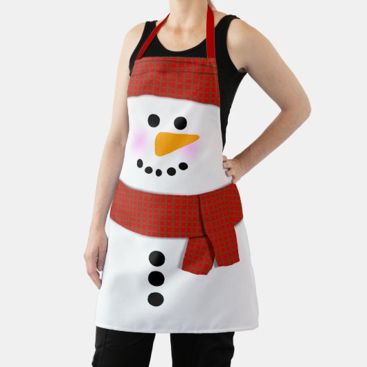 Schneemann mit Red Scarf Weihnachten Schürze (InSitu)