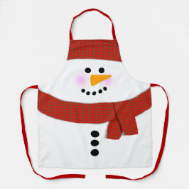 Schneemann mit Red Scarf Weihnachten Schürze
