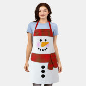 Schneemann mit Red Scarf Weihnachten Schürze (Getragen)