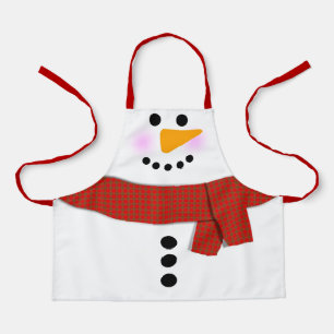 Schneemann mit Red Scarf Weihnachten Schürze