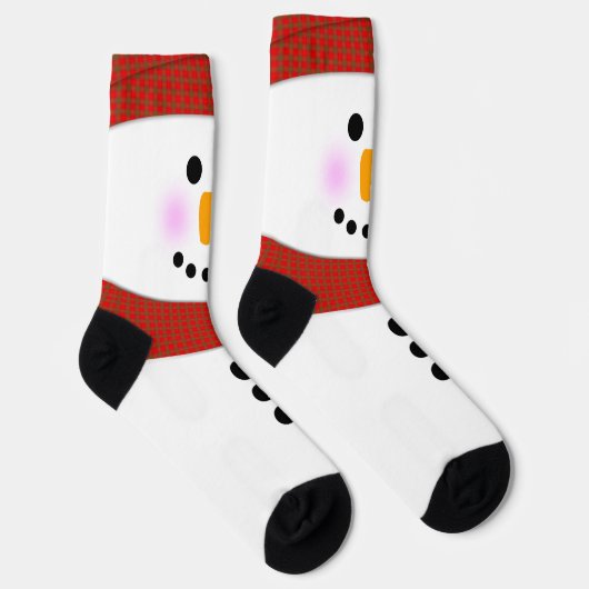 Schneemann mit Red Scarf Weihnachten Socken (Rechts)