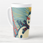 Schneemann mit Rollerfahrt auf dem Untersetzer Milchtasse (Linke Ecke)