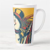 Schneemann mit Rollerfahrt auf dem Untersetzer Milchtasse (Rechts)