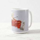 Schneemann mit roten Fingern Winterschnee Kaffeetasse (VorderseiteRechts)