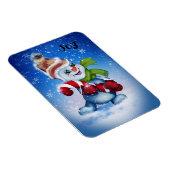 Schneemann mit Schal Magnet (Rechte Seite)