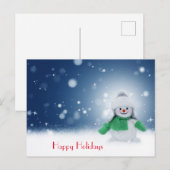 Schneemann mit Schal Postkarte (Vorne/Hinten)