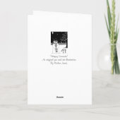 Schneemann mit Schal- und Feiertagskarte (Rückseite)