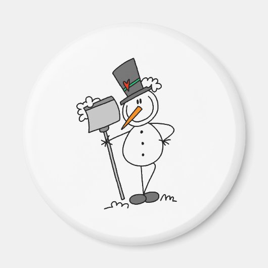 Schneemann mit Schaufel Magnet (Vorne)