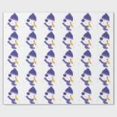 Schneemann mit Schneeflocken Geschenkpapier (Flach)