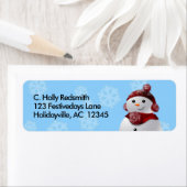 Schneemann mit Schneeflocken im Winter Sky (Insitu)