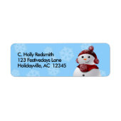 Schneemann mit Schneeflocken im Winter Sky (Vorne)