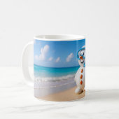 Schneemann mit Schnorchel Kaffeetasse (Vorderseite Links)