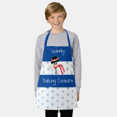 Schneemann mit Snowflake All-over Print-Schürze Schürze (Getragen)