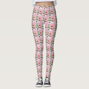 Schneemann mit Snowy Pine Tree Leggings