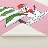 Schneemann mit Snowy Pine Tree Sherpadecke (3/4)