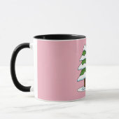 Schneemann mit Snowy Pine Tree Tasse (Links)
