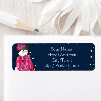 Schneemann mit Sternen