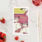 Schneemann mit Streifen Serviette (Beispiel)