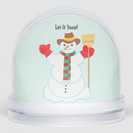 Schneemann mit Text Schneekugeln (Vorderseite)