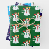 Schneemann mit Textverpackungspapierbögen Geschenkpapier Set (Beispiel)
