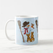 Schneemann mit Tieren Kaffeetasse (Links)