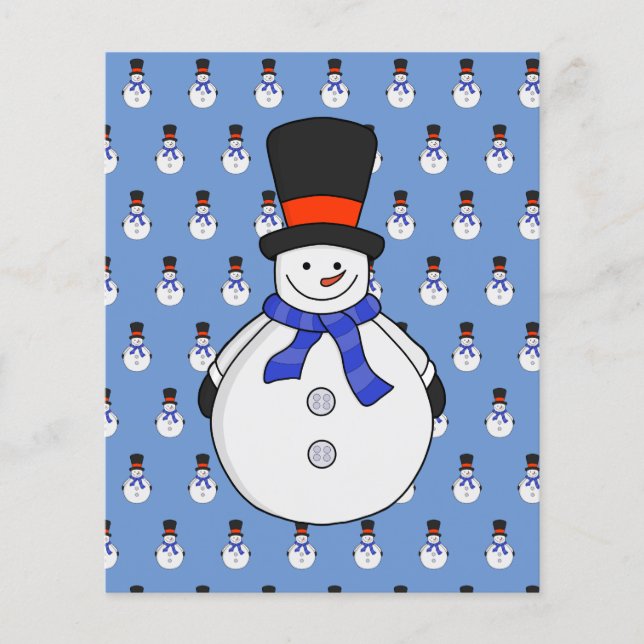 Schneemann mit Tophut (Vorderseite)