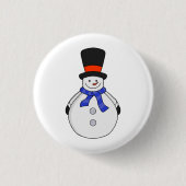 Schneemann mit Tophut Button (Vorderseite)