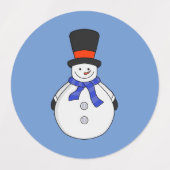 Schneemann mit Tophut Etiketten (Design 2)
