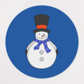 Schneemann mit Tophut Etiketten (Design 1)