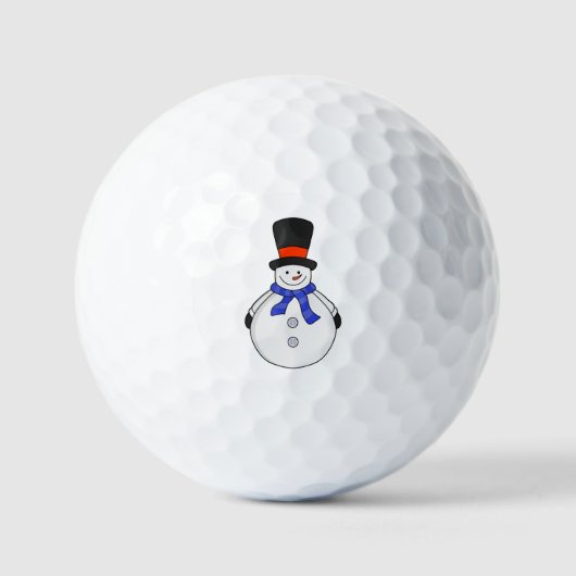 Schneemann mit Tophut Golfball (Vorderseite)