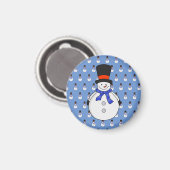 Schneemann mit Tophut Magnet (Vorderseite/Rückseite)