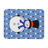 Schneemann mit Tophut Magnet (Horizontal)