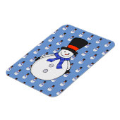 Schneemann mit Tophut Magnet (Linke Seite)