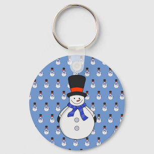 Schneemann mit Tophut Schlüsselanhänger