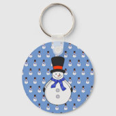Schneemann mit Tophut Schlüsselanhänger (Rückseite)