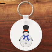 Schneemann mit Tophut Schlüsselanhänger (Rückseite)