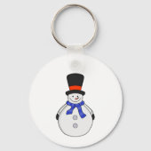 Schneemann mit Tophut Schlüsselanhänger (Rückseite)