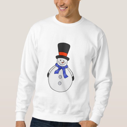 Schneemann mit Tophut Sweatshirt (Vorderseite)