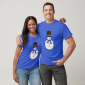 Schneemann mit Tophut T-Shirt (Unisex)