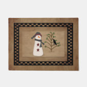 Schneemann mit Tree Door Mat Fußmatte (Vorderseite)