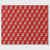 Schneemann mit tropischem Sand am Strand Geschenkpapier (Flach)