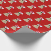 Schneemann mit tropischem Sand am Strand Geschenkpapier (Ecke)