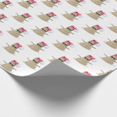 Schneemann mit tropischem Sand im Sand Geschenkpapier (Ecke)