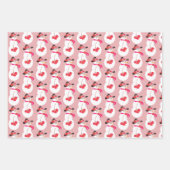 Schneemann mit weichem Rosa Geschenkpapier Set (Vorderseite)