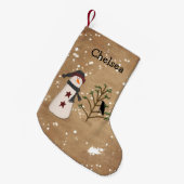 Schneemann mit Weihnachtsbaum Strumpf Kleiner Weihnachtsstrumpf (Vorderansicht (hängend))