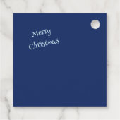 Schneemann mit Weihnachtsdeko - Geschenkanhänger (Rückseite)