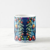 Schneemann mit Weihnachtsdeko - Verwandlungstasse (Mittel)