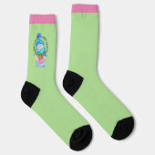 Schneemann mit Weihnachtskranz Socken (Rechts)