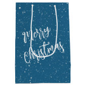 Schneemann mit Weihnachtslicht Mittlere Geschenktüte (Rückseite)